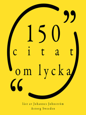 cover image of 100 citat om lycka
